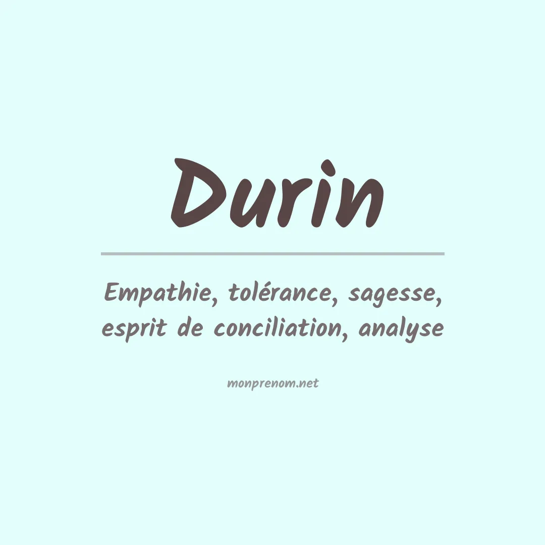 Signification du prénom Durin