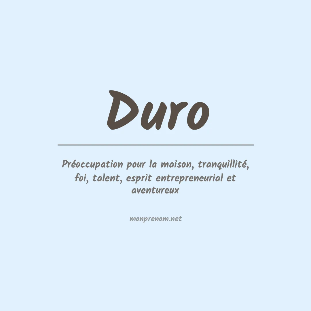 Prénom Duro