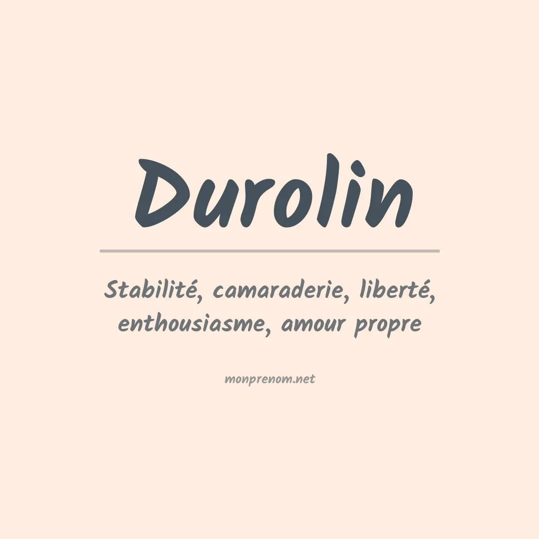 Signification du prénom Durolin