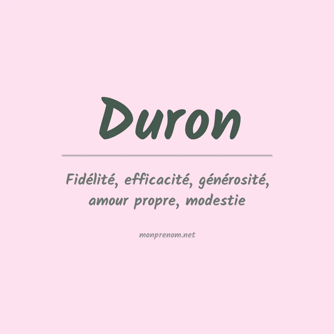 Prénom Duron