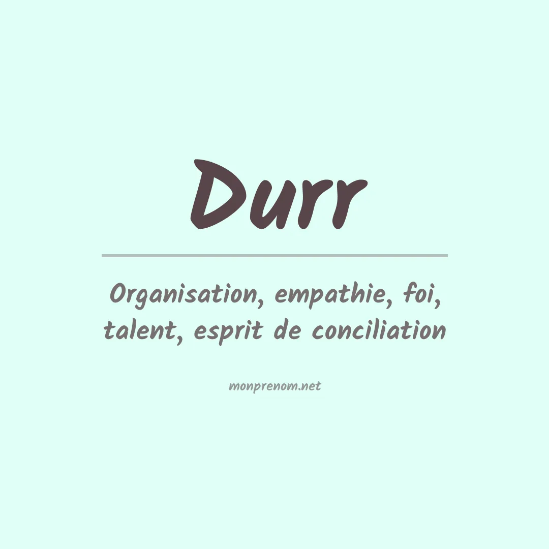 Prénom Durr