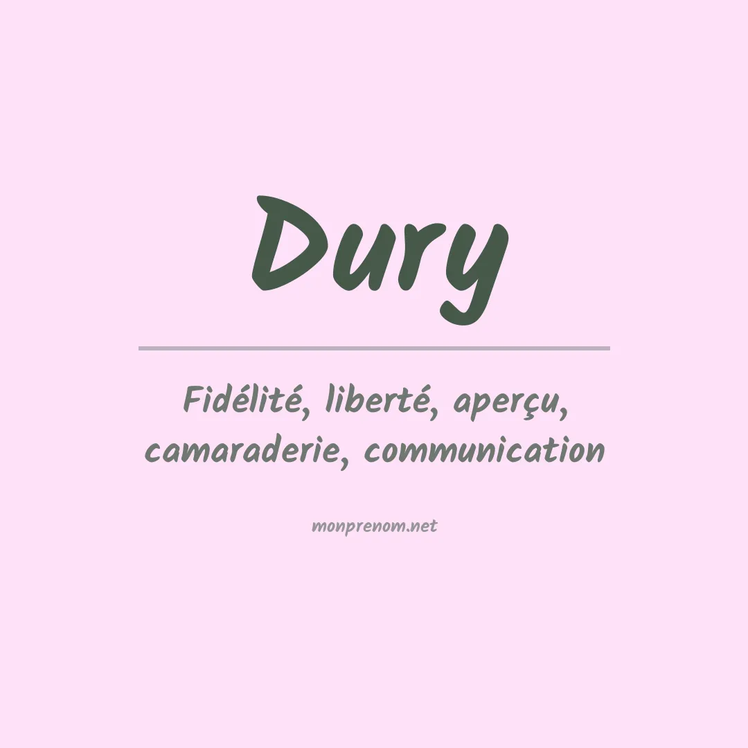 Prénom Dury