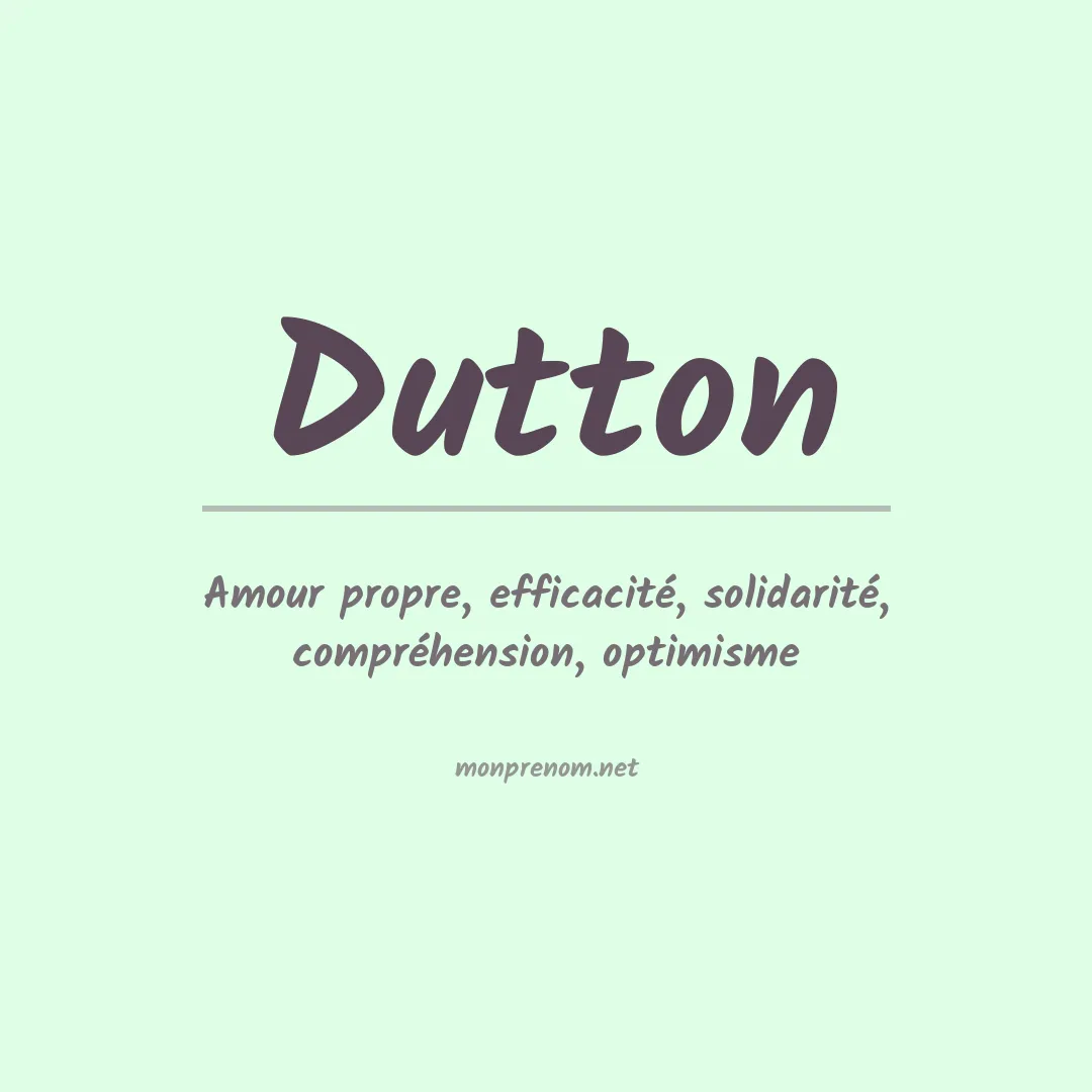 Prénom Dutton