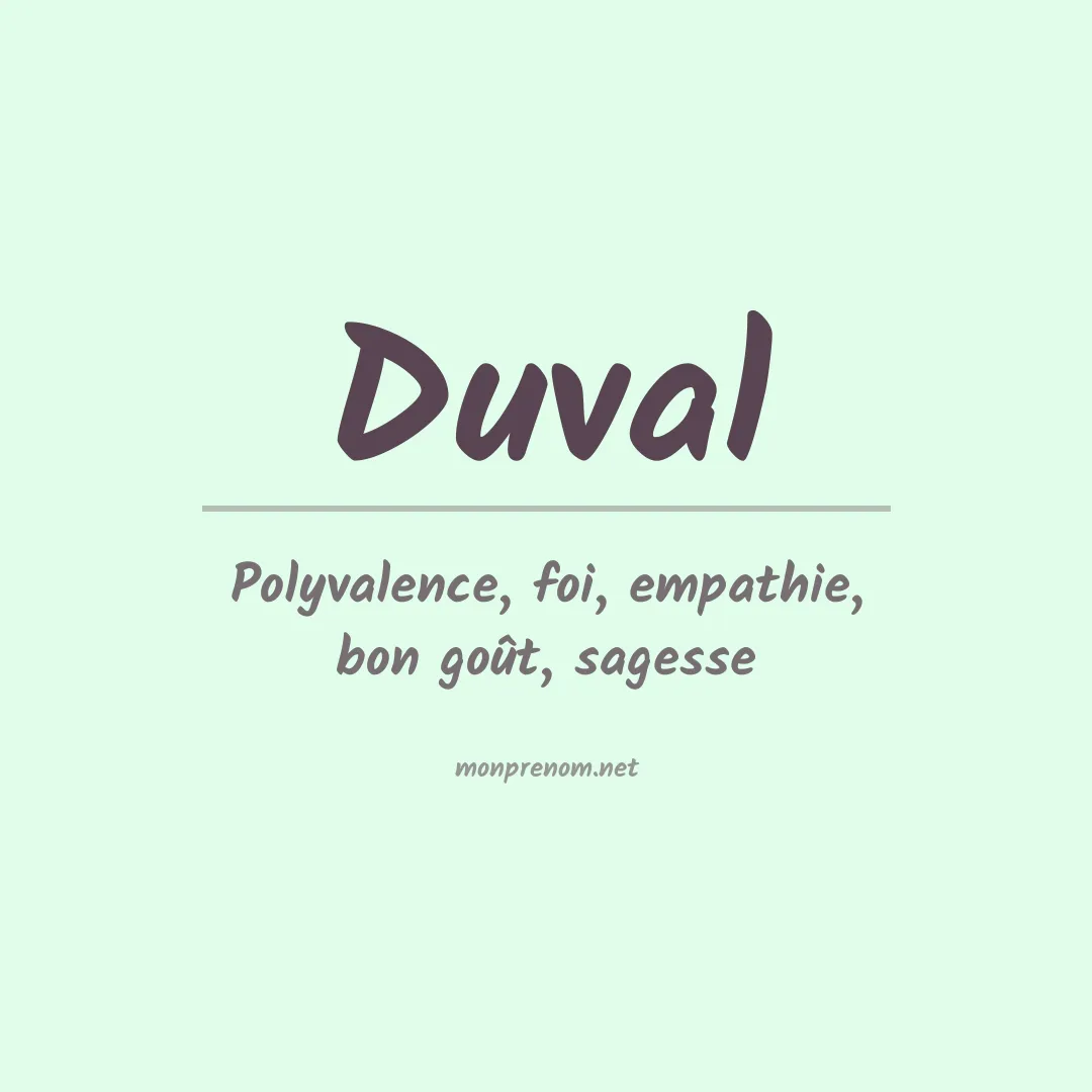Prénom Duval