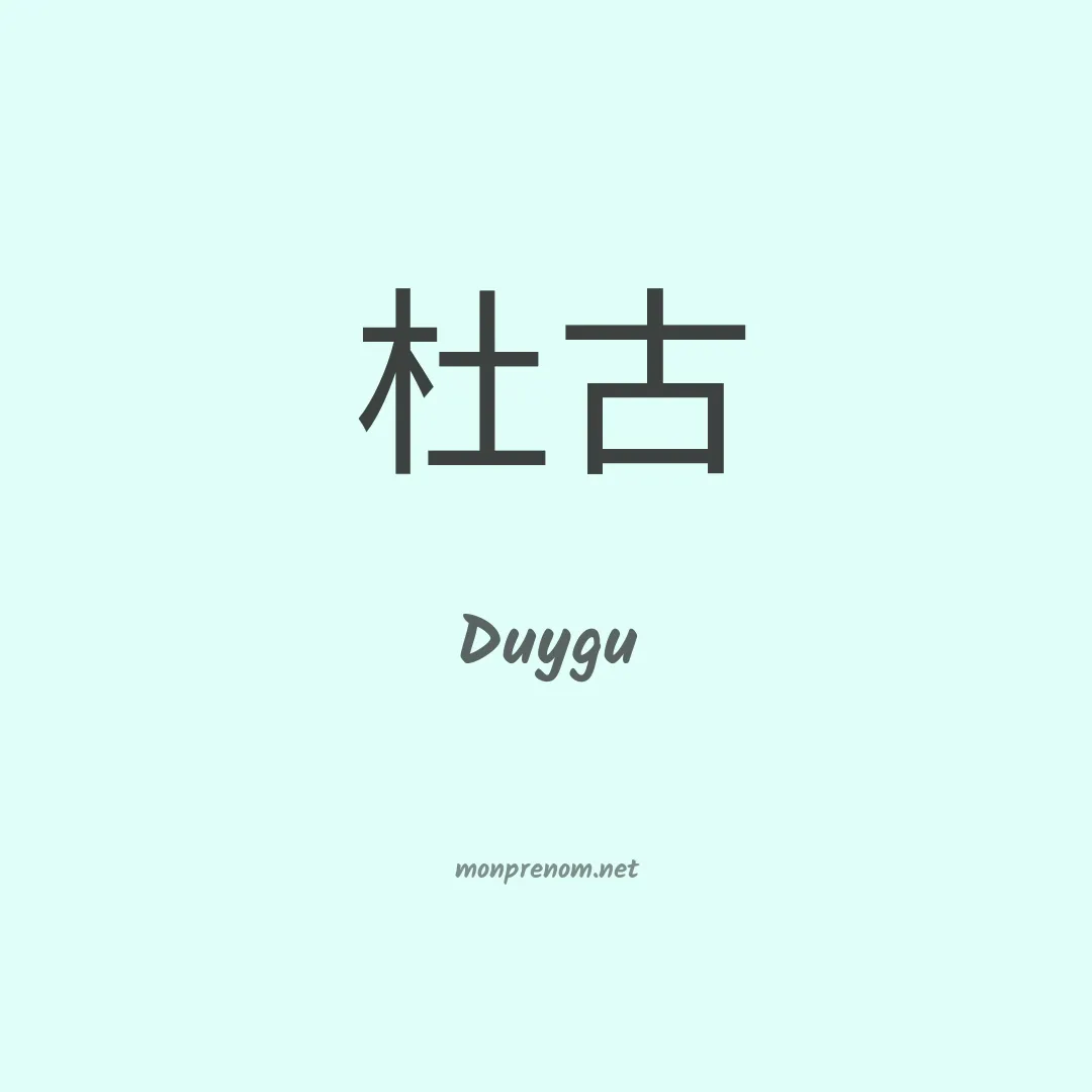 Duygu en chinois