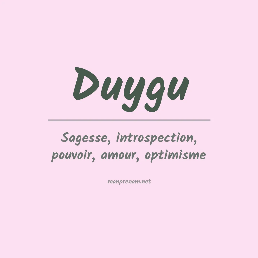 Prénom Duygu