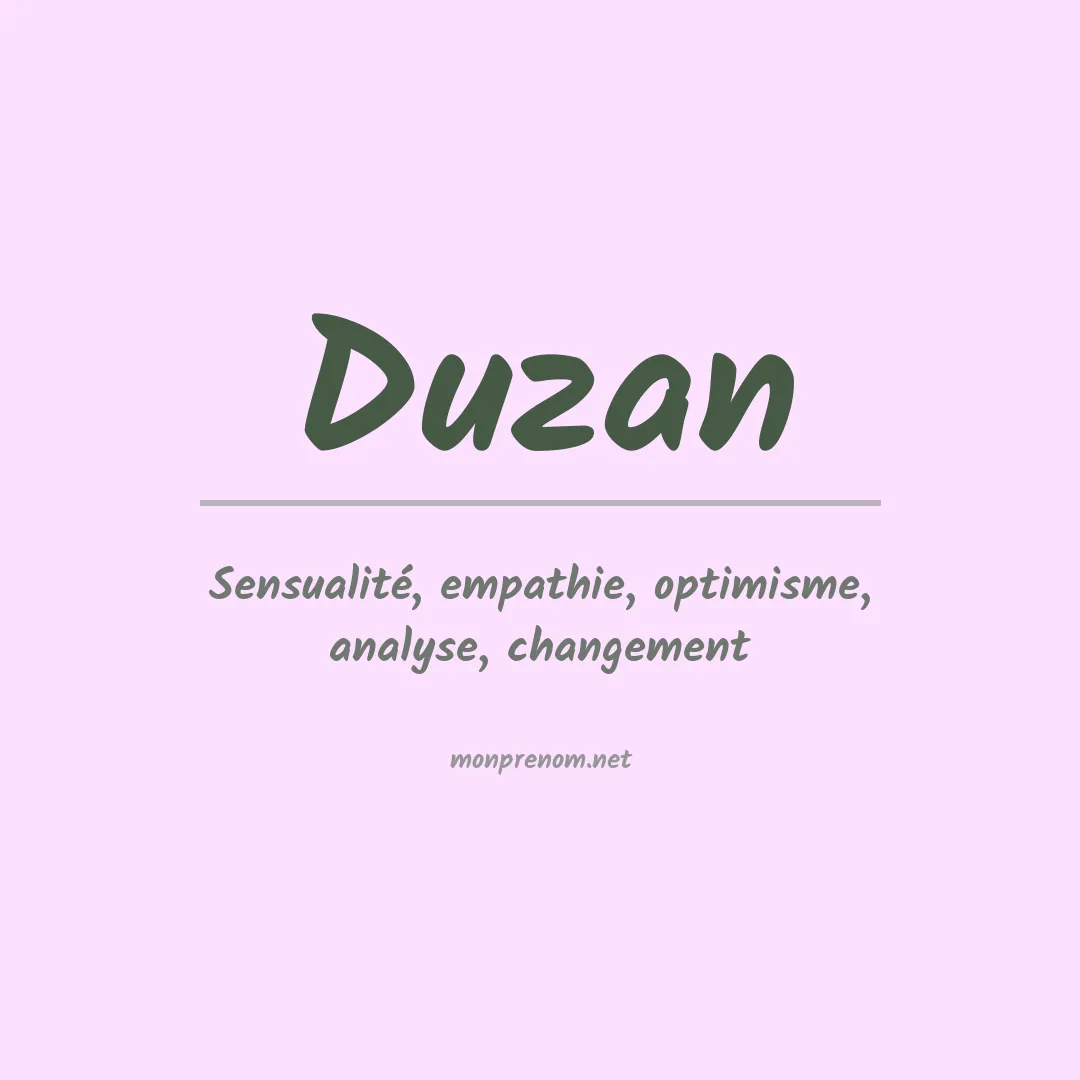 Prénom Duzan