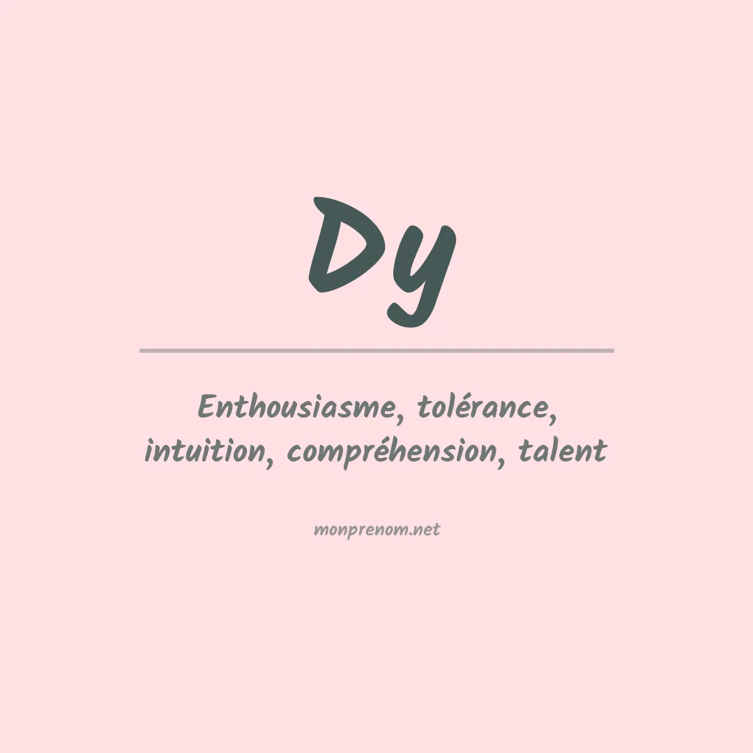 Prénom Dy