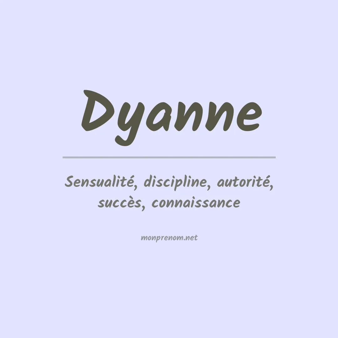 Signification du prénom Dyanne