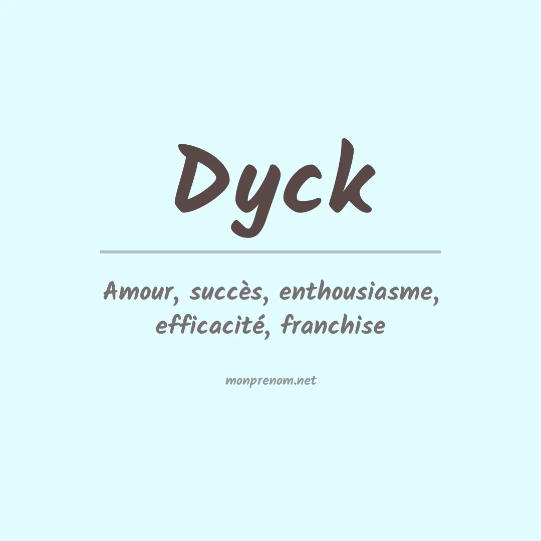 Prénom Dyck