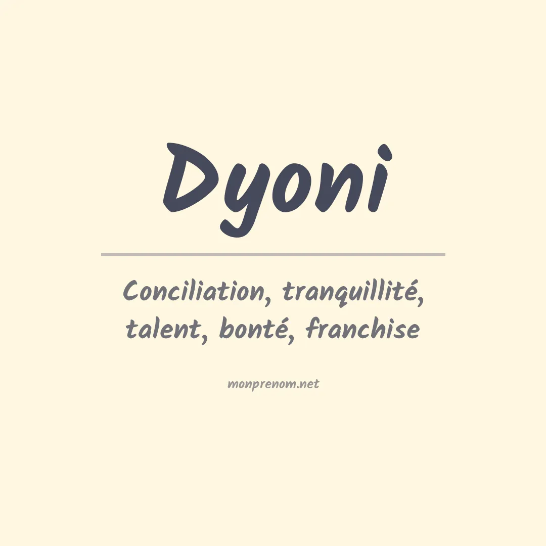 Prénom Dyoni