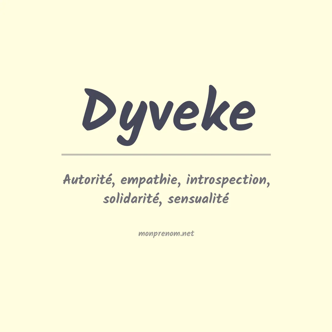 Signification du prénom Dyveke