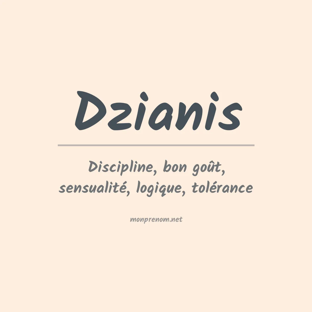 Signification du prénom Dzianis