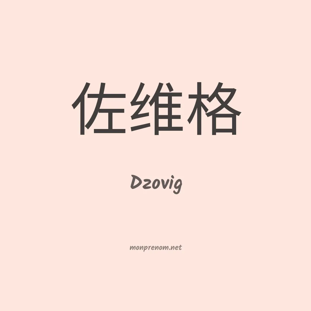 Dzovig en chinois