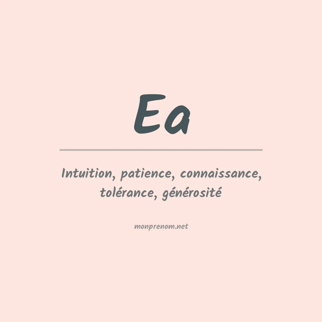 Signification du prénom Ea