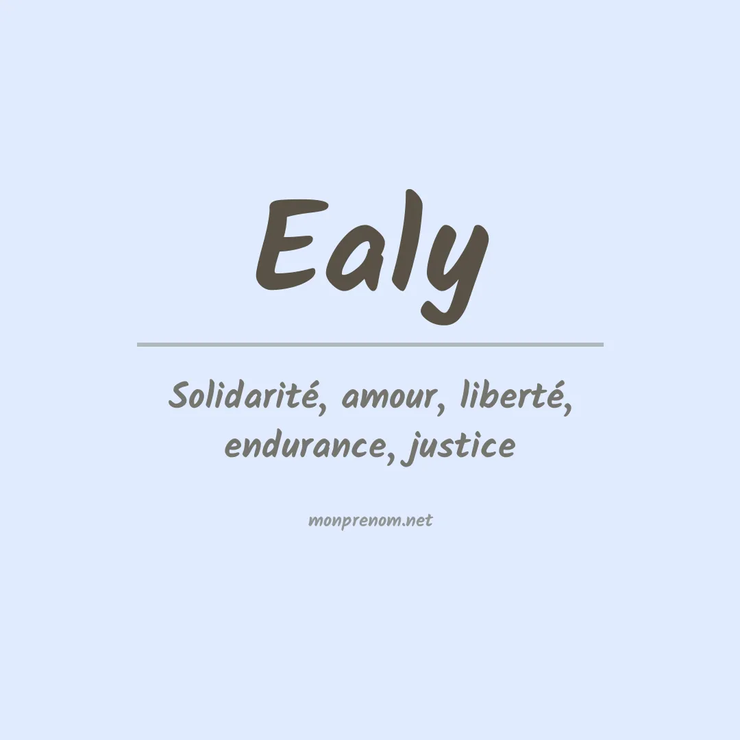 Prénom Ealy