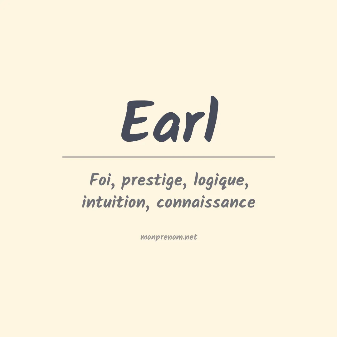 Prénom Earl