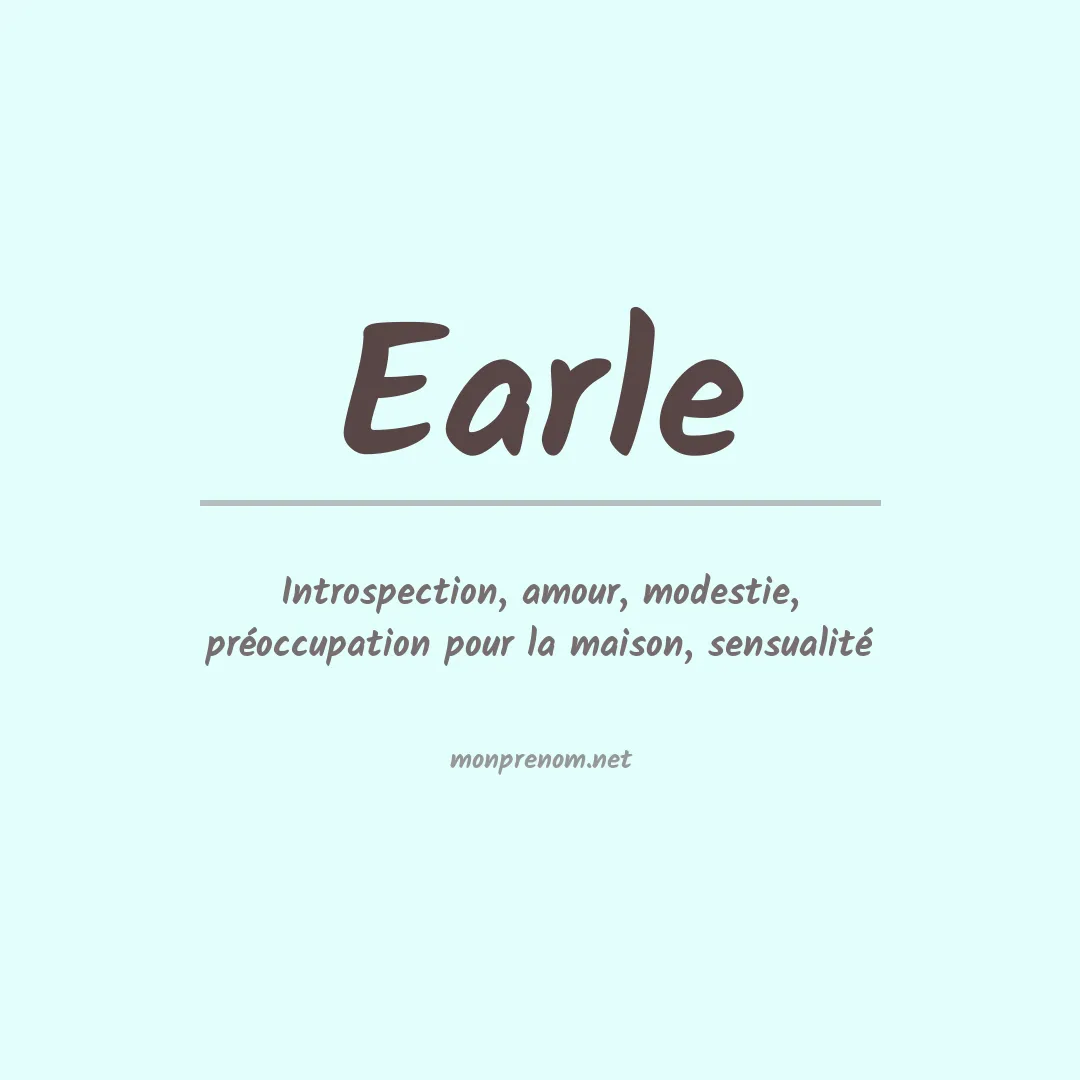 Prénom Earle