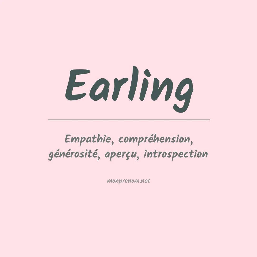 Signification du prénom Earling