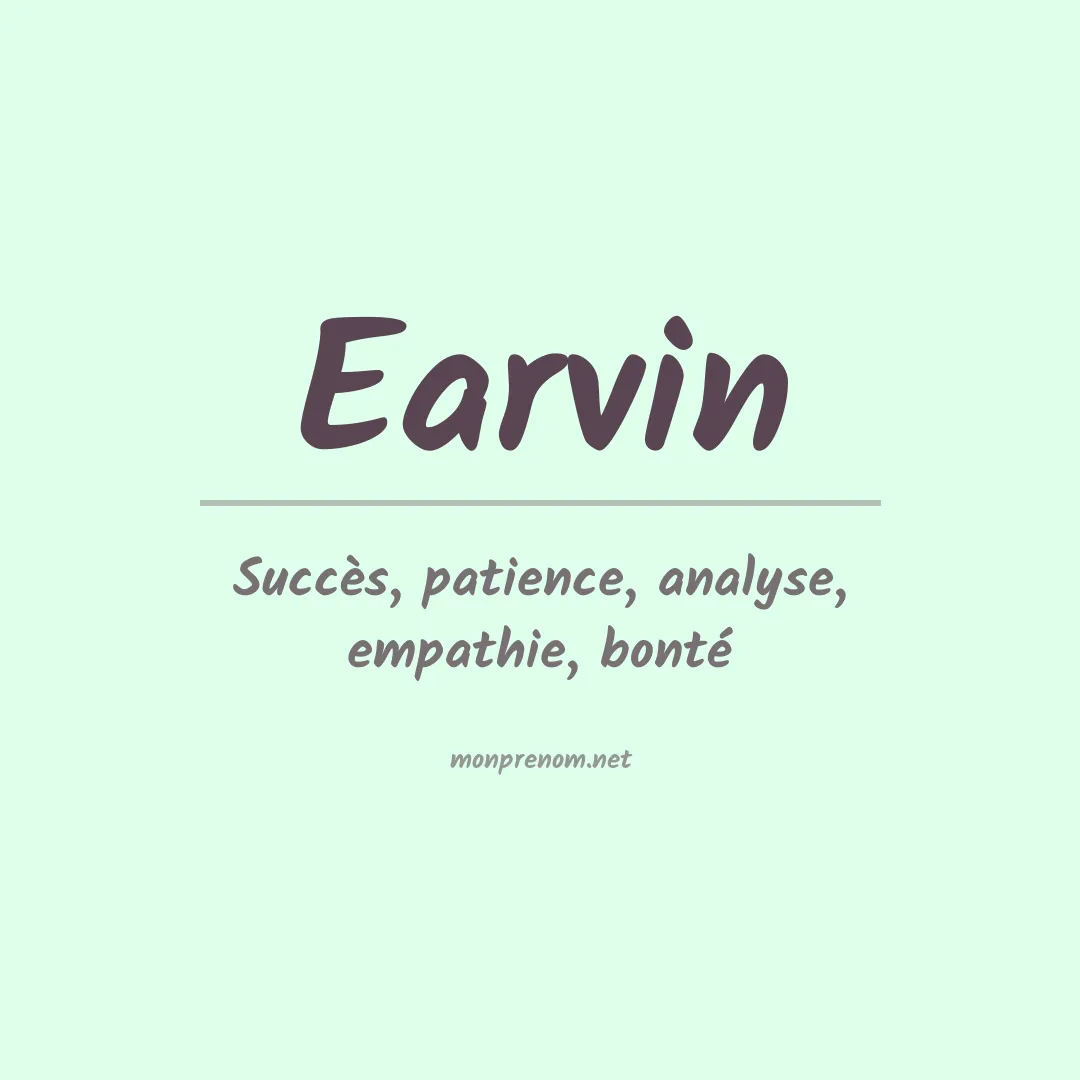 Signification du prénom Earvin