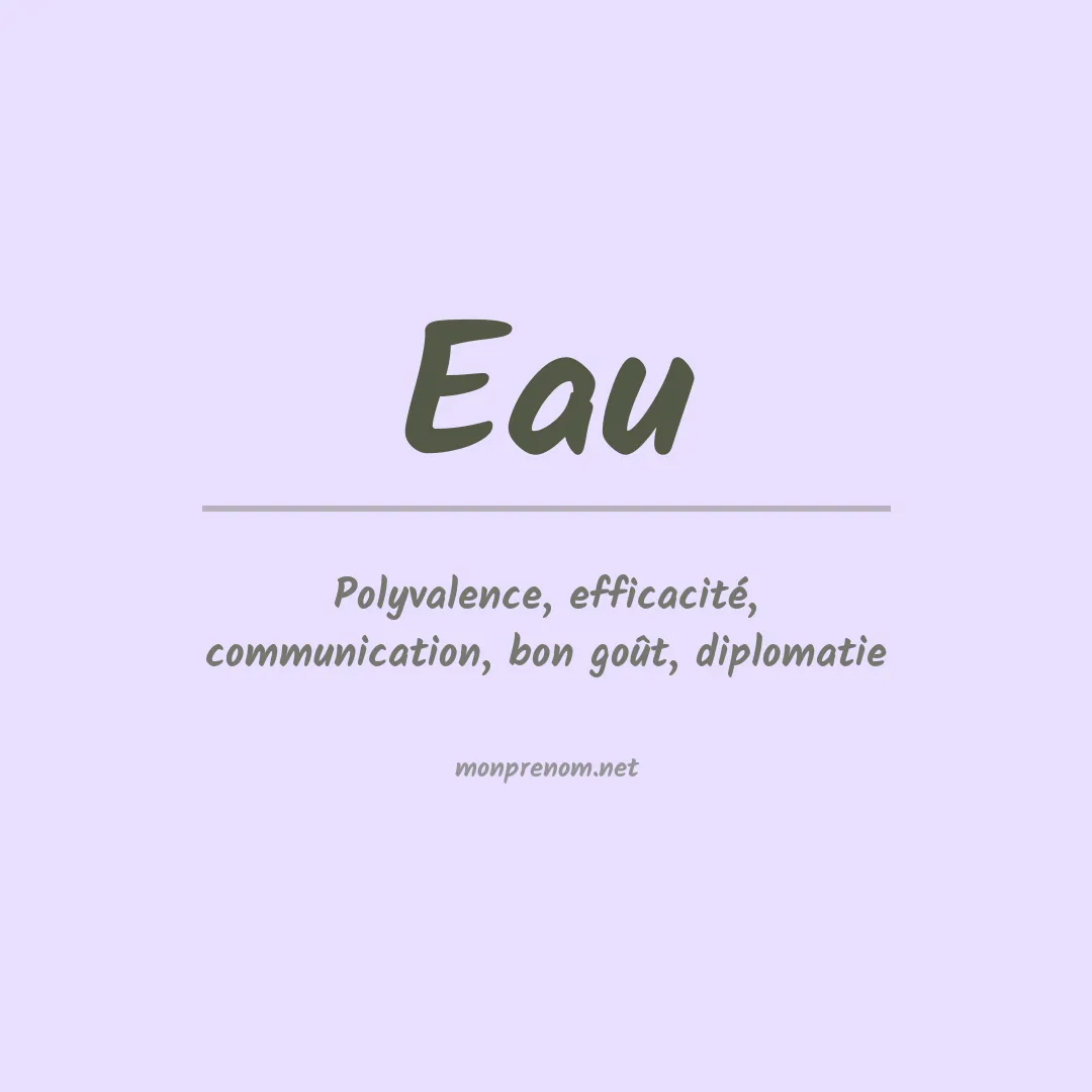 Prénom Eau