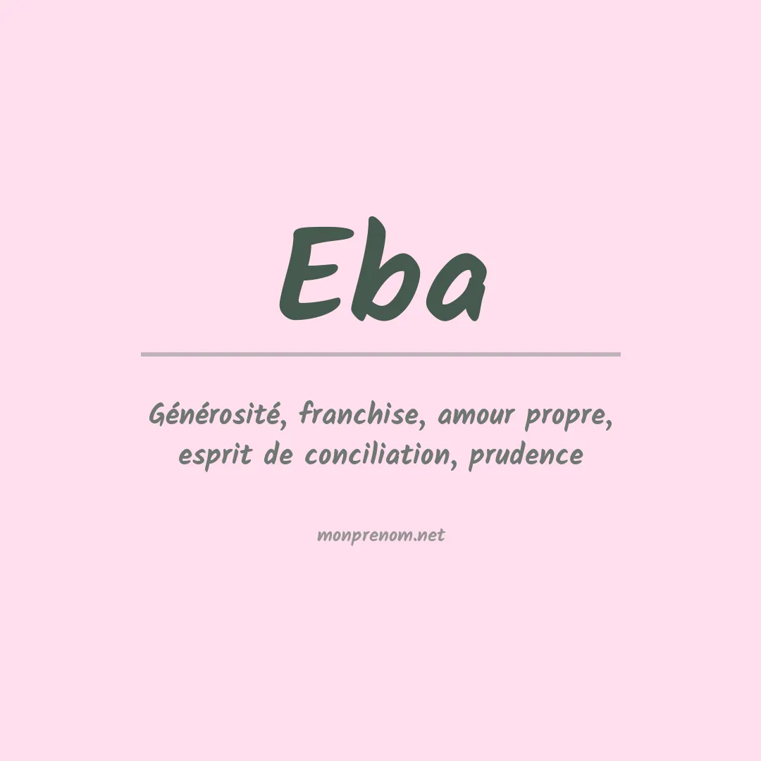 Prénom Eba