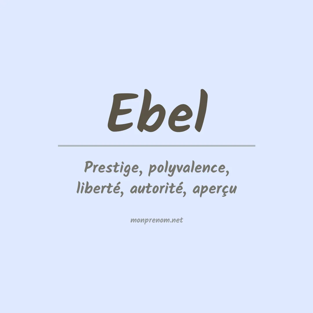 Prénom Ebel