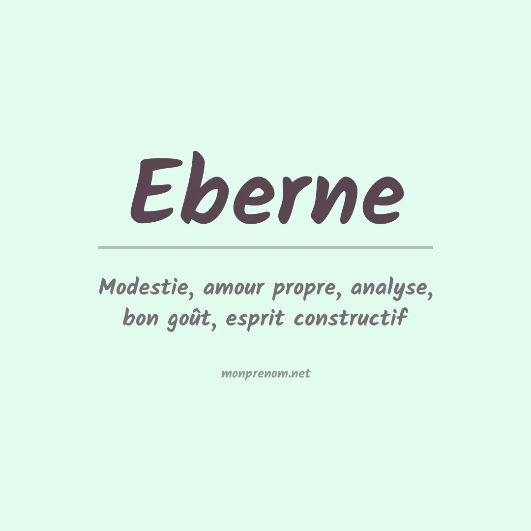 Signification du prénom Eberne