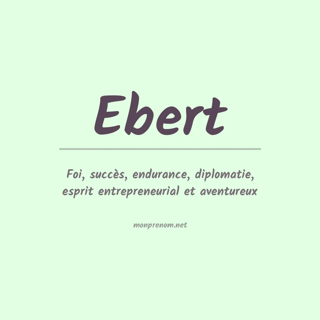 Prénom Ebert