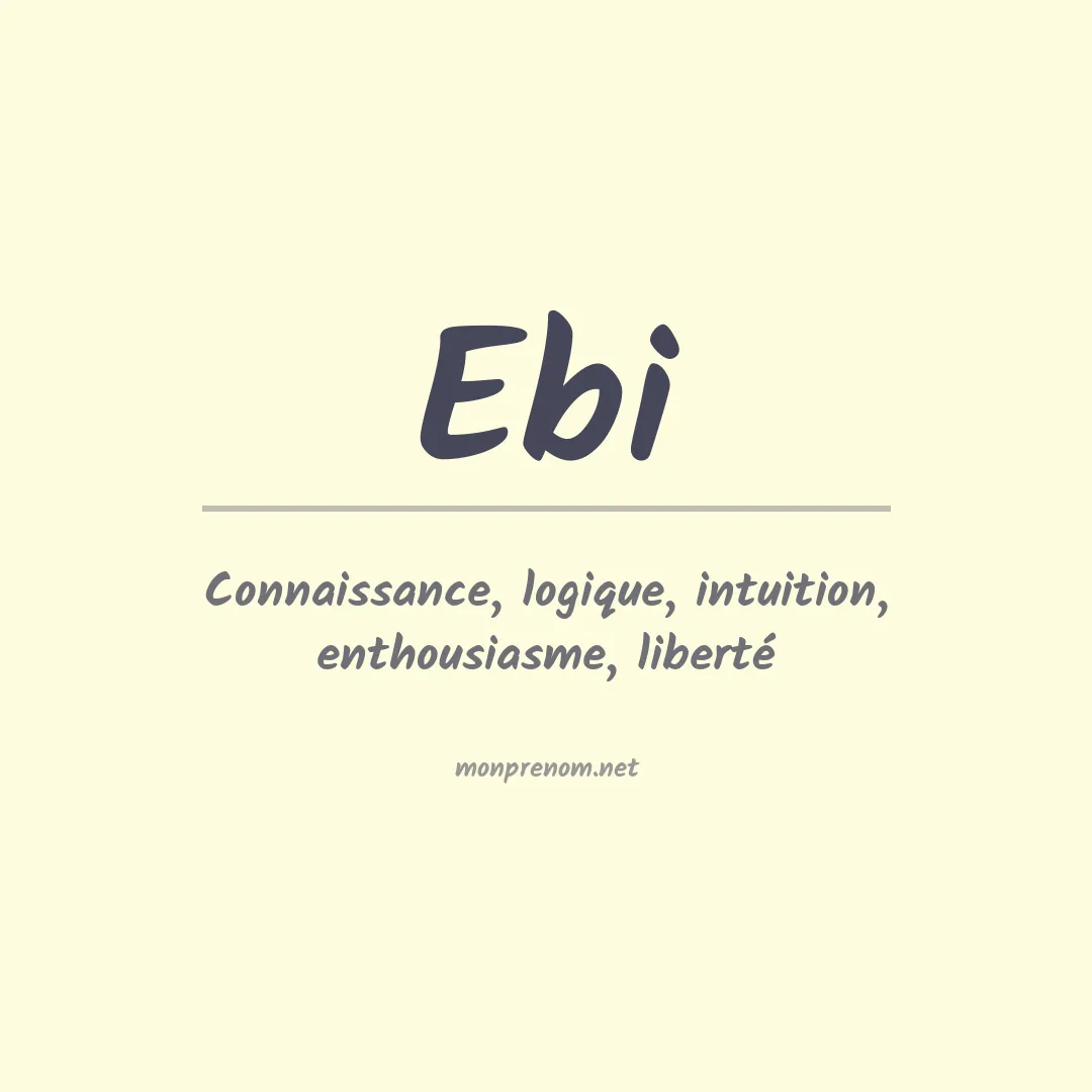 Prénom Ebi