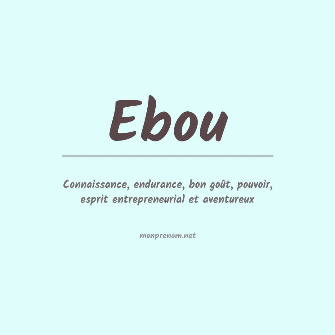 Prénom Ebou