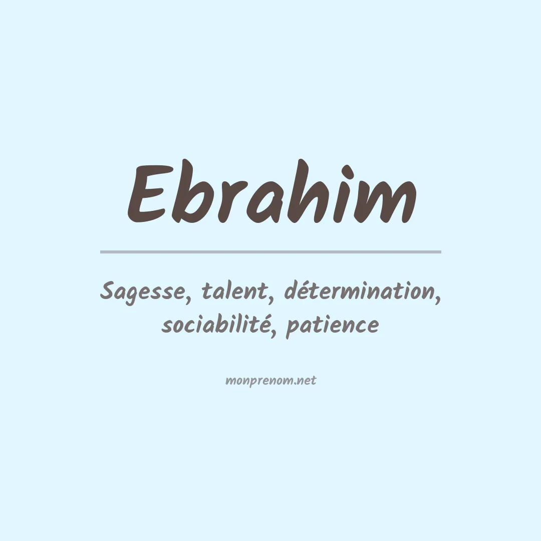 Prénom Ebrahim