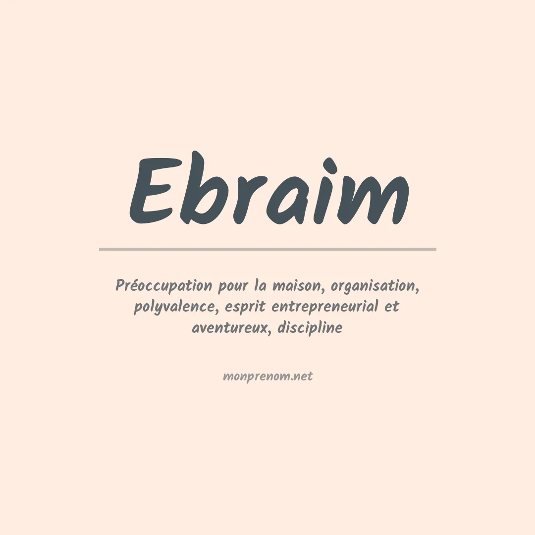 Prénom Ebraim