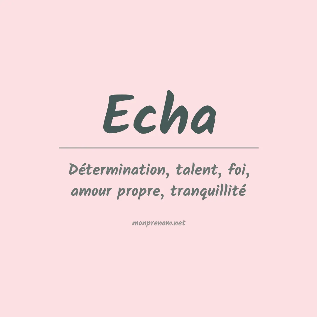 Prénom Echa