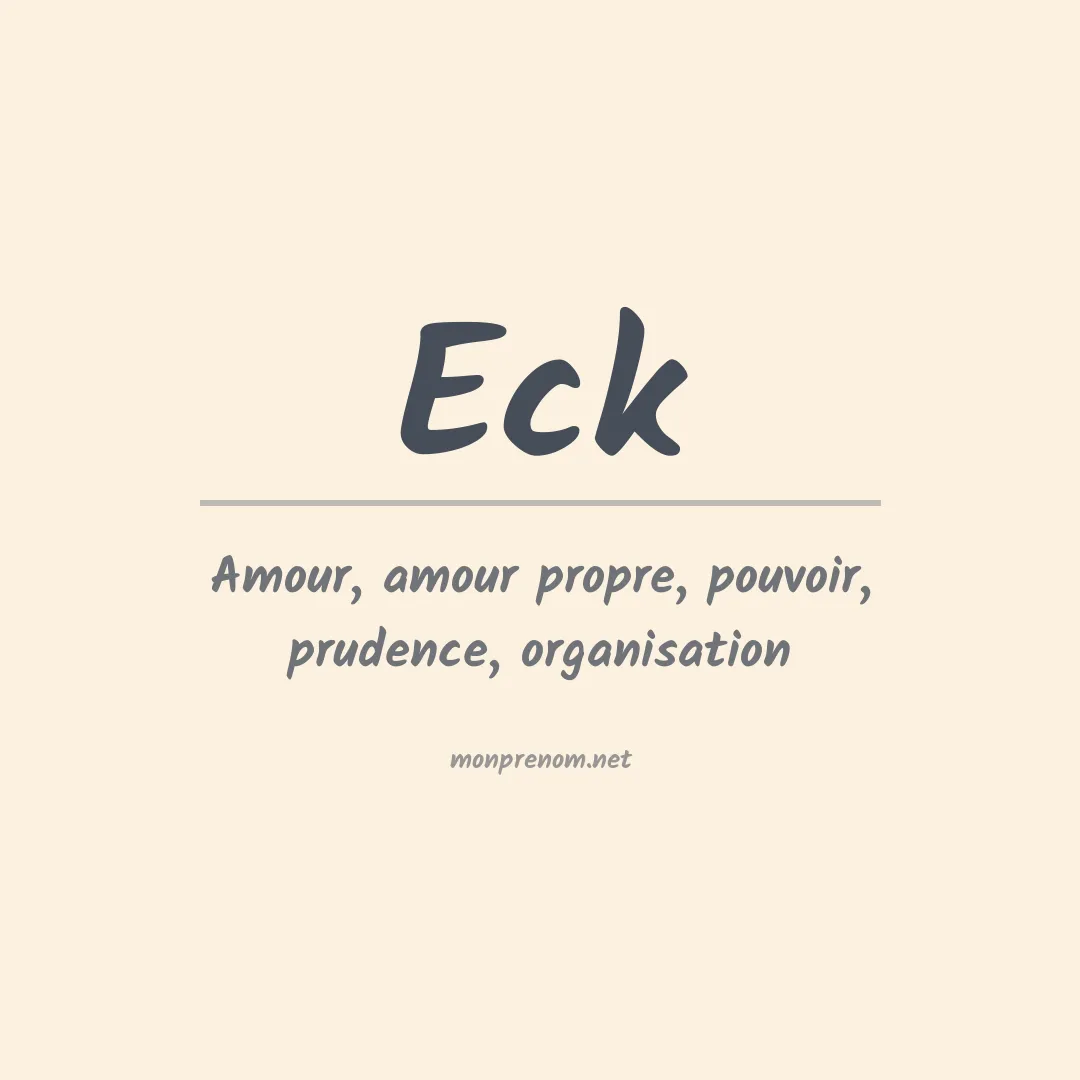 Prénom Eck