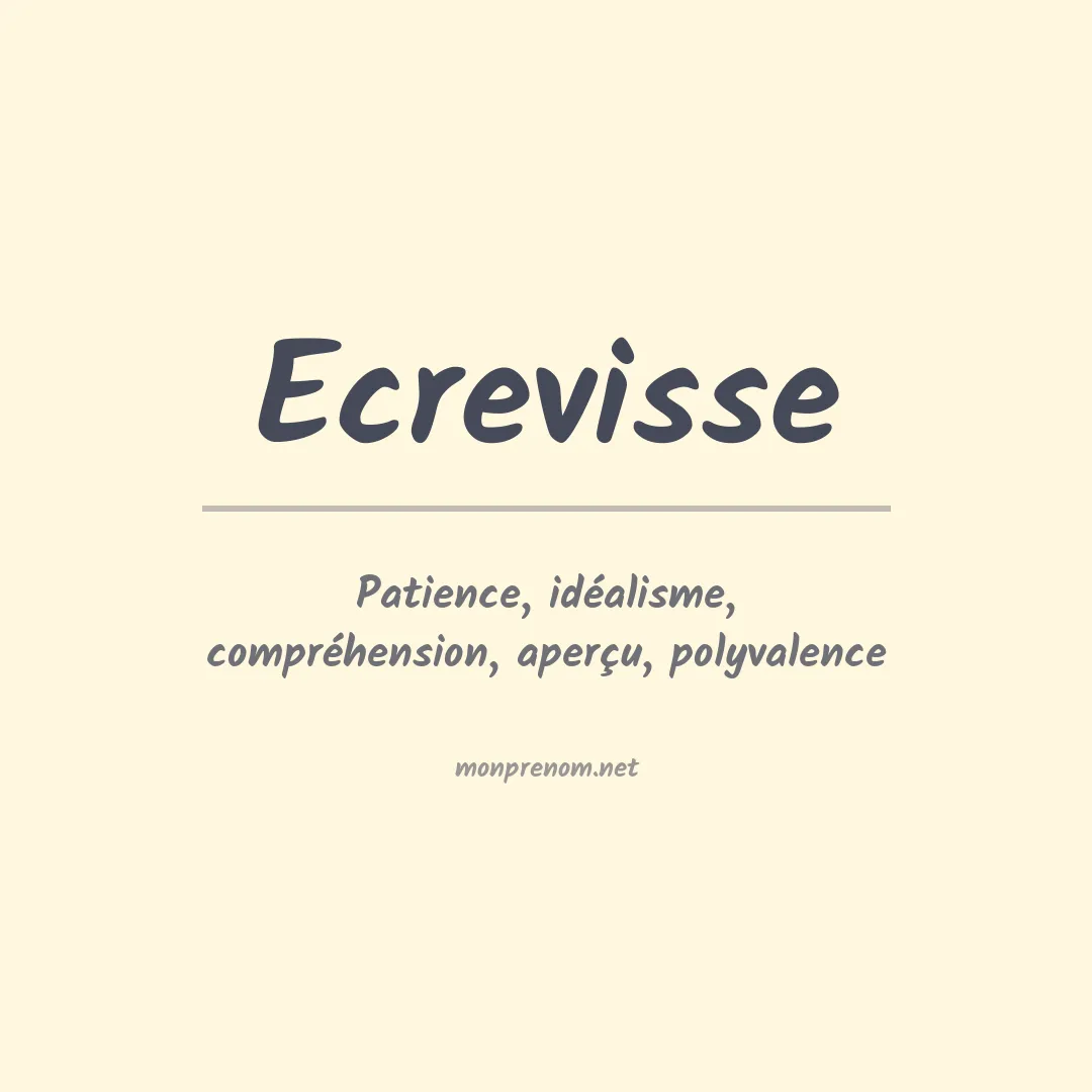 Signification du prénom Ecrevisse