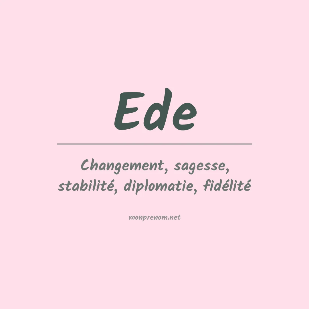 Prénom Ede