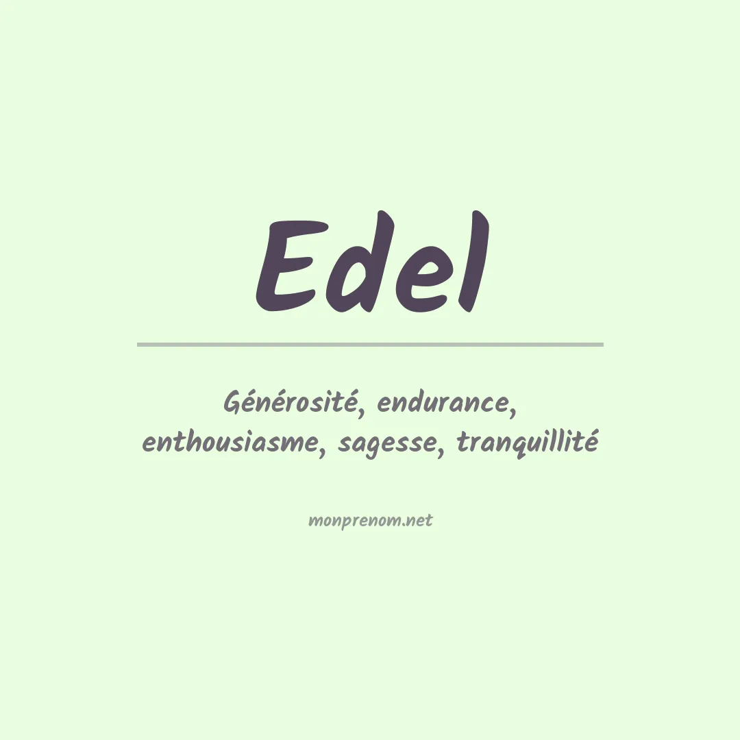 Prénom Edel