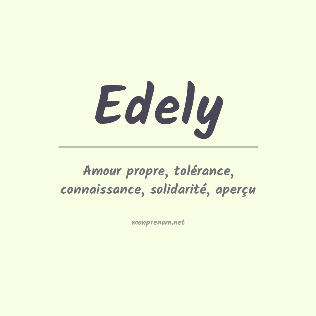 Prénom Edely