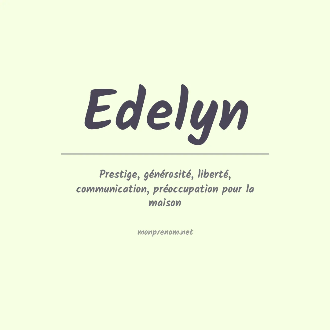 Prénom Edelyn
