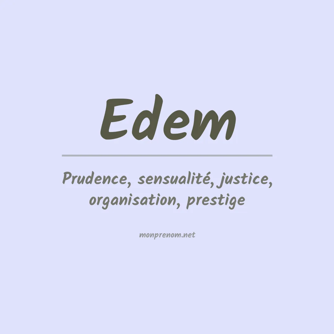 Signification du prénom Edem