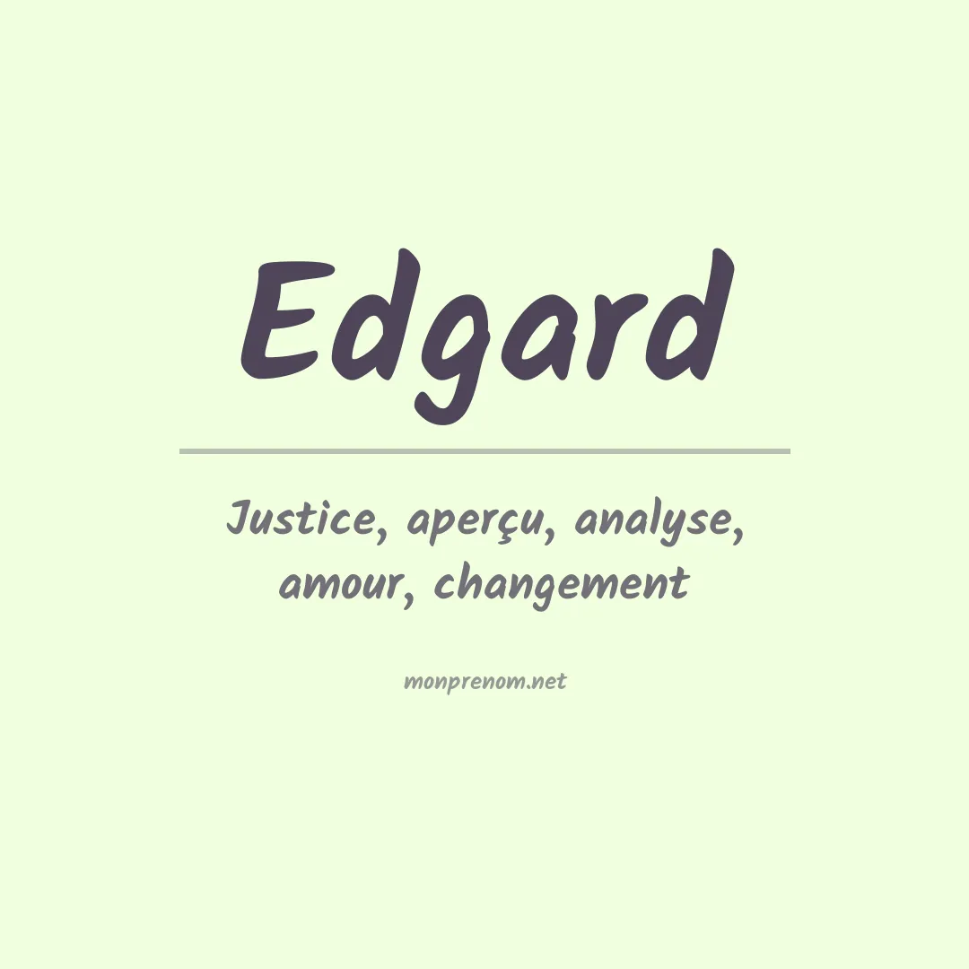 Prénom Edgard