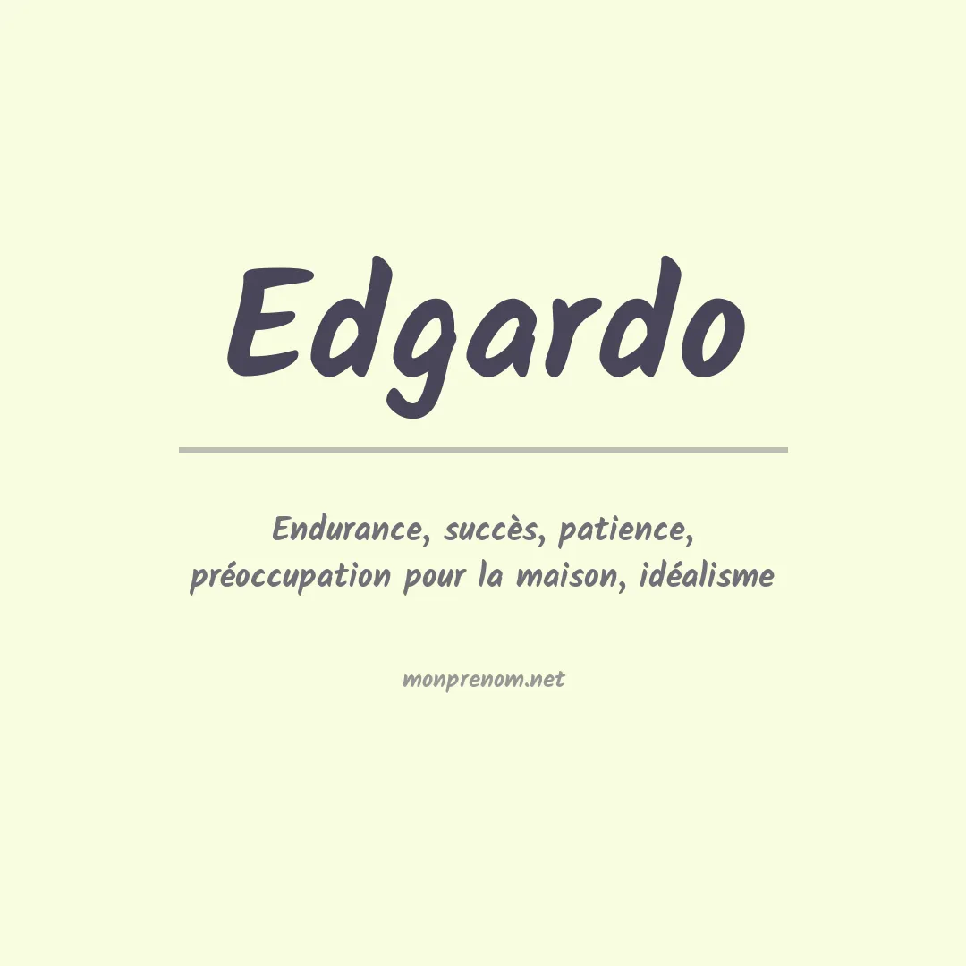 Prénom Edgardo
