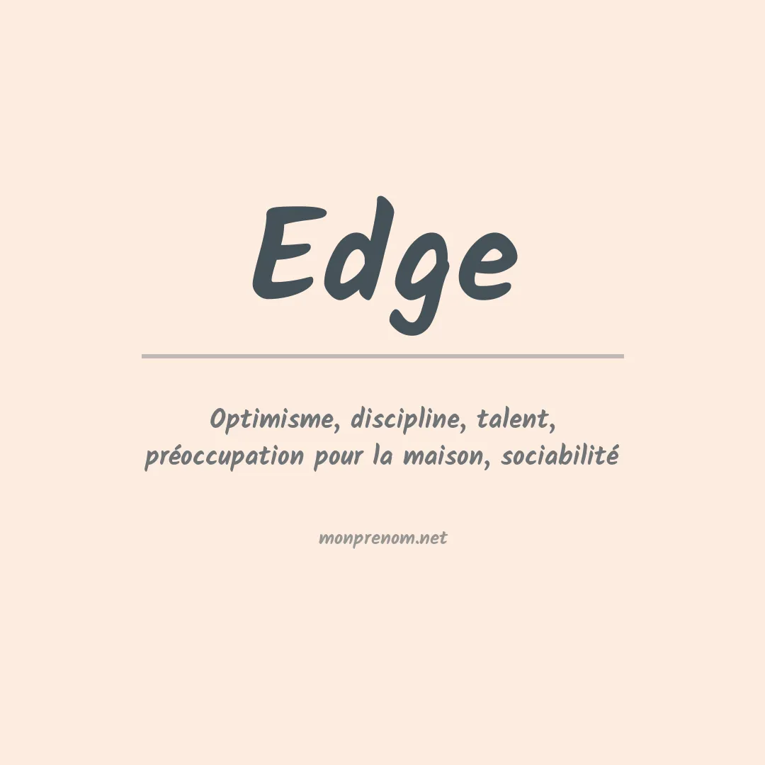 Prénom Edge