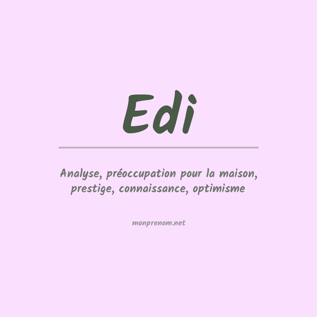 Prénom Edi