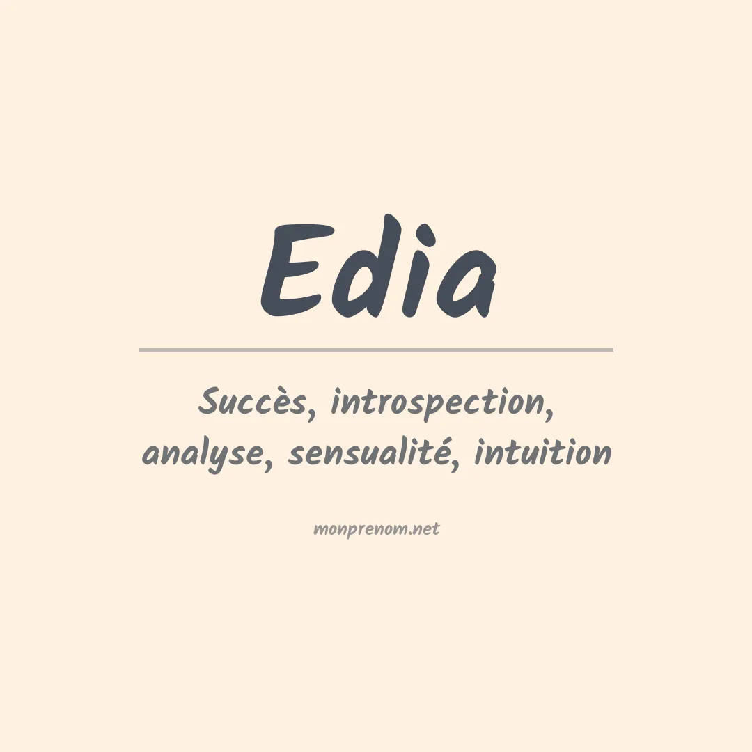 Prénom Edia