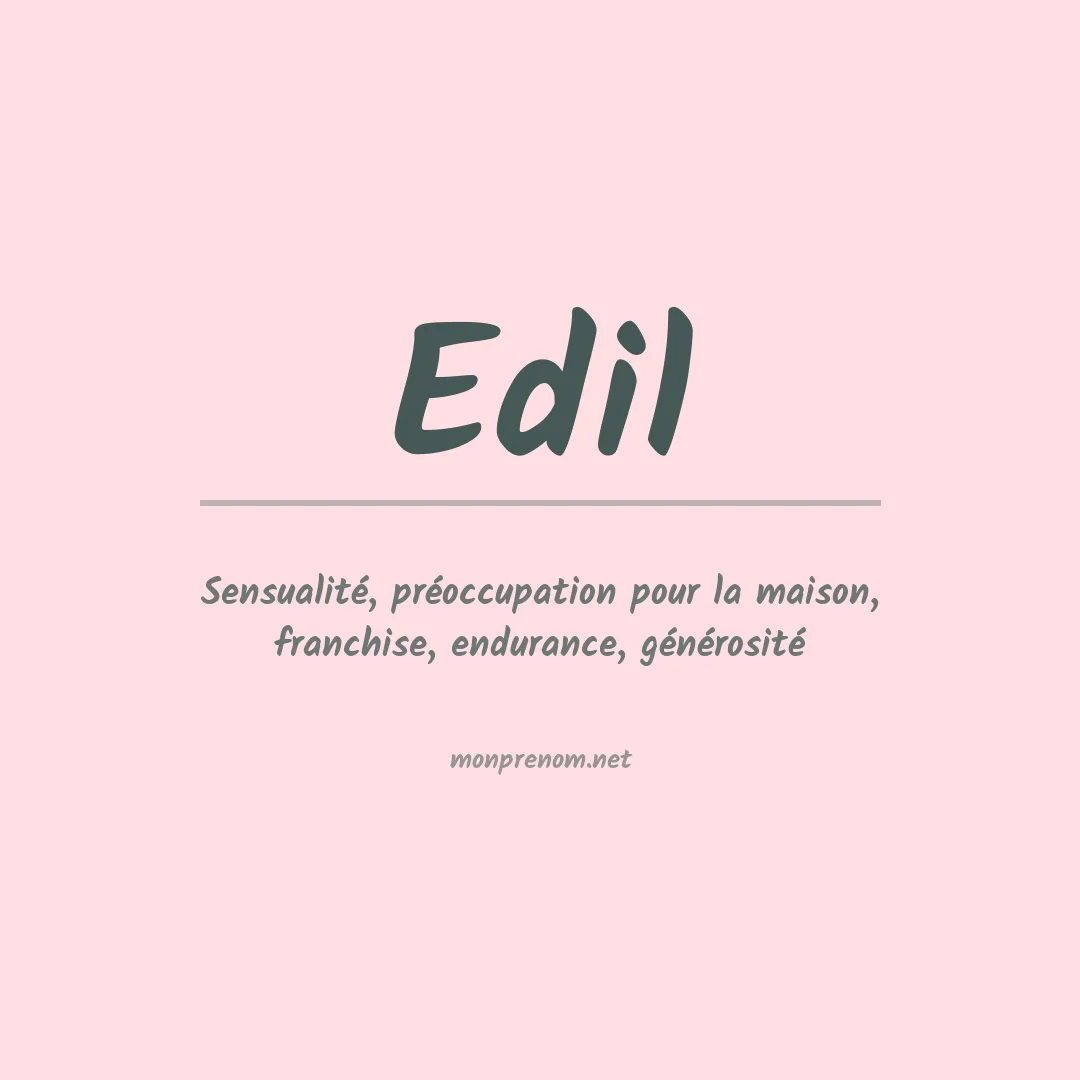 Prénom Edil