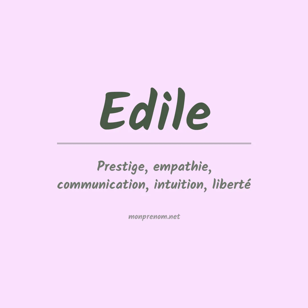Prénom Edile