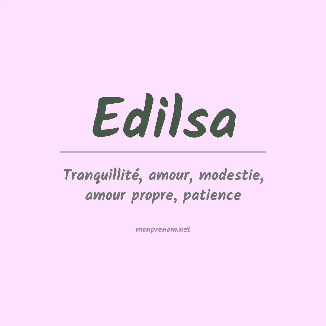 Prénom Edilsa