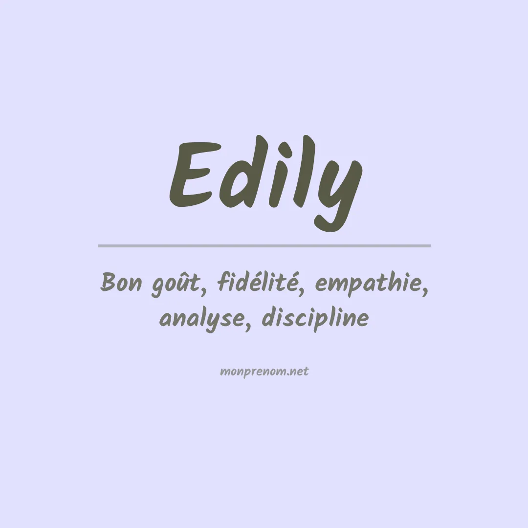 Prénom Edily